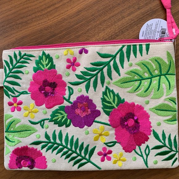 Lot of 3 Tropics Tote Bag pouch and Luggage tag by Izzy and Oliver - Picture 10 of 15